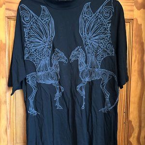 Harry Potter Black Thestral Shirt Size L